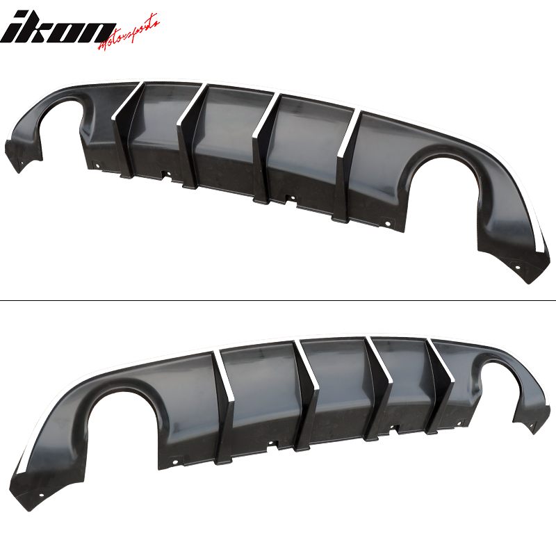 Fits 15-23 Dodge Charger SRT V3 Style Rear Diffuser with Reflective Tape