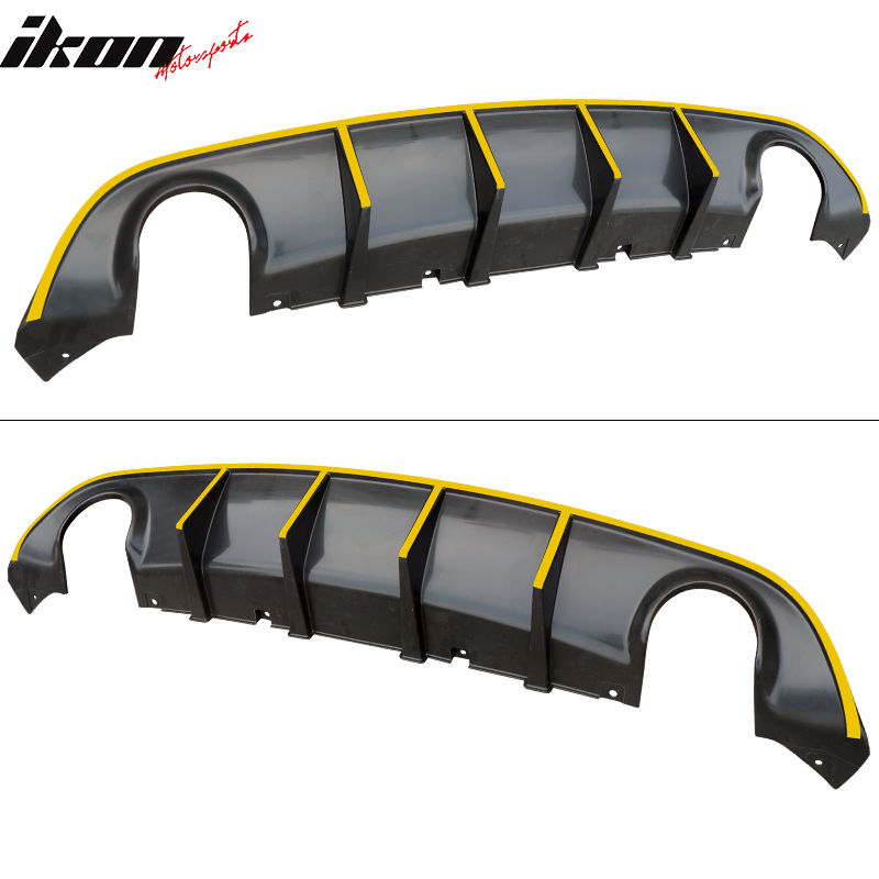 Fits 15-23 Dodge Charger SRT V3 Style Rear Diffuser with Reflective Tape