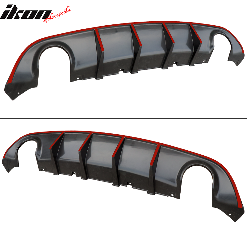 Fits 15-23 Dodge Charger SRT V3 Style Rear Diffuser with Reflective Tape