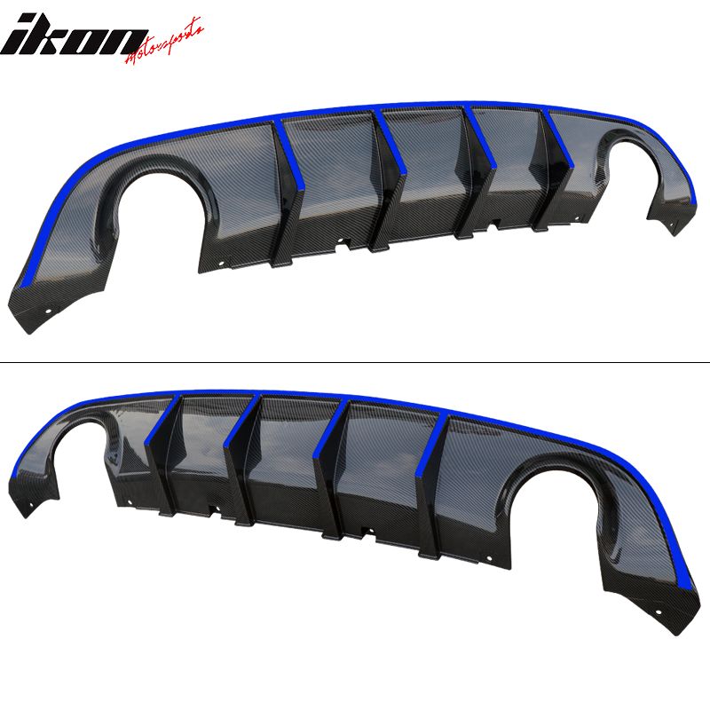 Fits 15-23 Dodge Charger SRT V3 Style Rear Diffuser with Reflective Tape