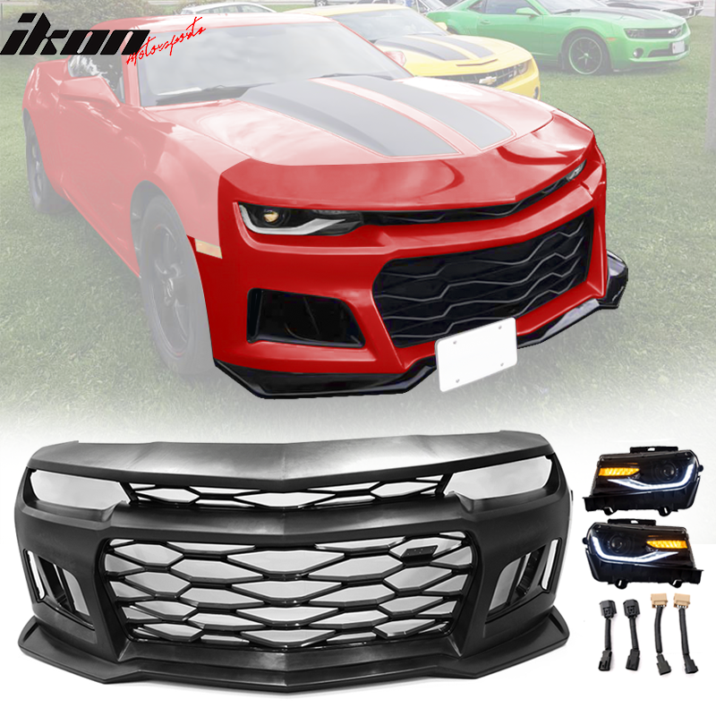 2010-2013 Chevy Camaro ZL1 Style Front Bumper w/ Headlights