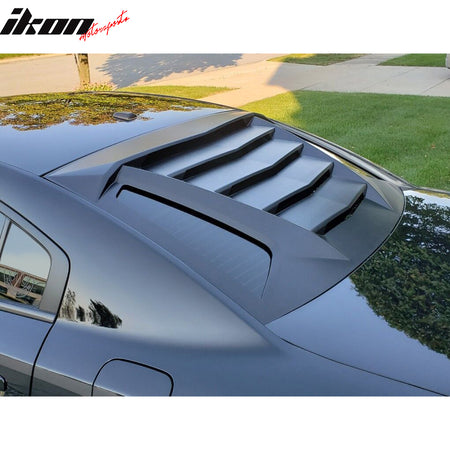 Fits 11-23 Dodge Charger V2 Rear Window Louver + V1 Side Window Louvers Scoop PP