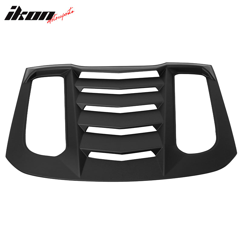 Fits 15-23 Ford Mustang Coupe IKON V2 Rear + CV Style Side Window Louver Scoops