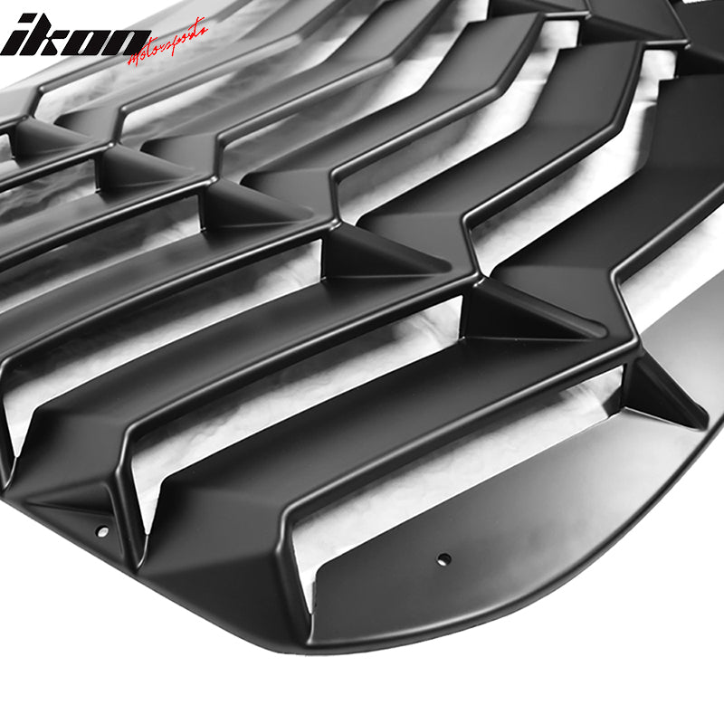 Fits 15-23 Ford Mustang IKON Style Rear Side Window Louver - Matte Black