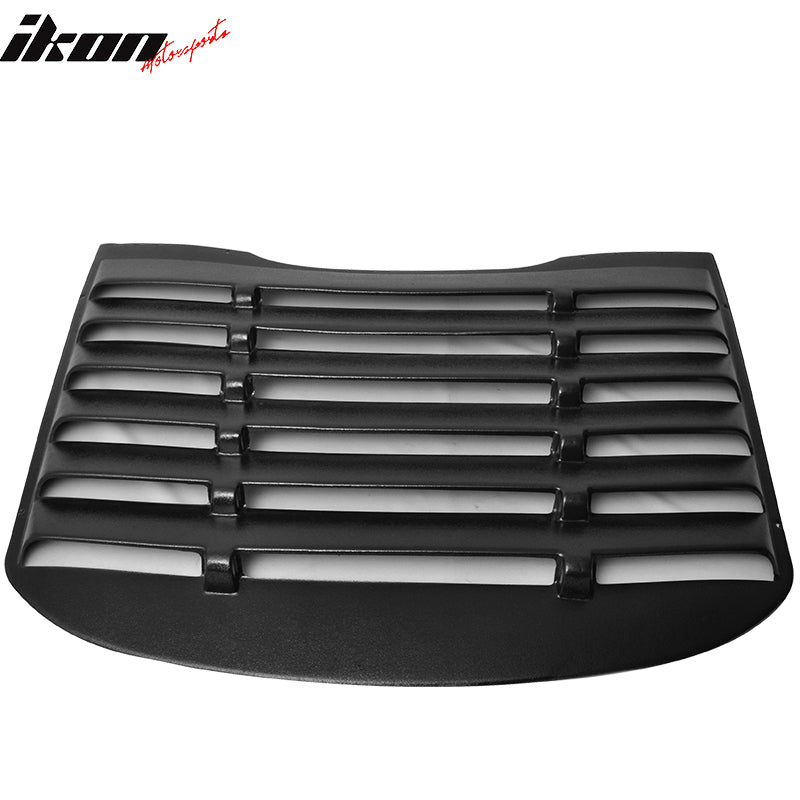 Fits 15-23 Ford Mustang V Style Rear Side Window Louver - Matte Black