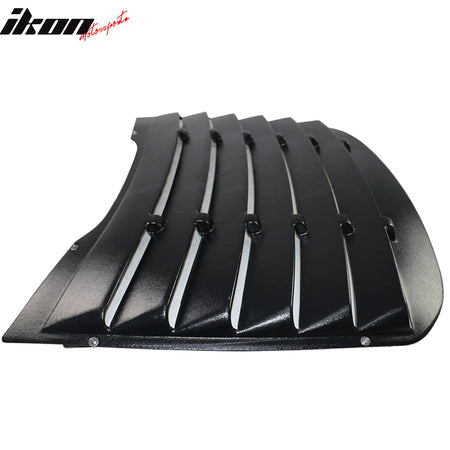 Fits 15-23 Ford Mustang V Style Rear Side Window Louver - Matte Black