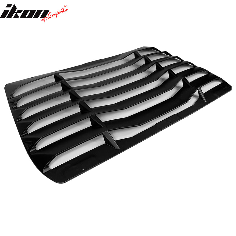 Fits 16-21 Honda Civic Sedan IKON Style Rear Window Louver w/ Side Quarter Scoop