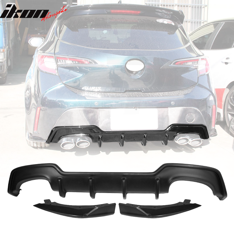 2019-2022 Toyota Corolla Hatchback E210 Rear Diffuser Bumper Splitter