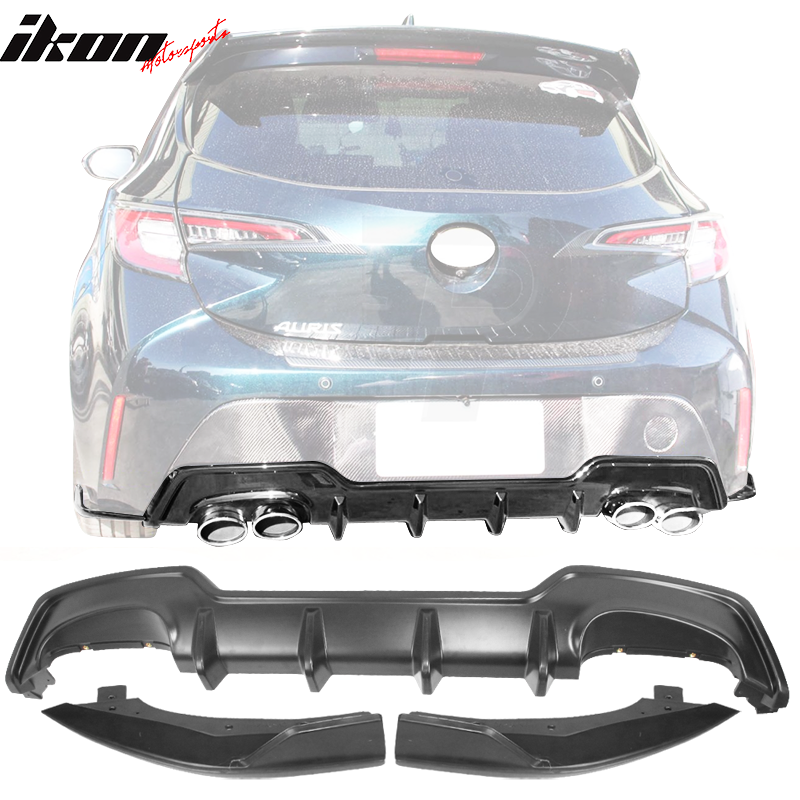 2019-2022 Toyota Corolla Hatchback E210 Rear Diffuser Bumper Splitter