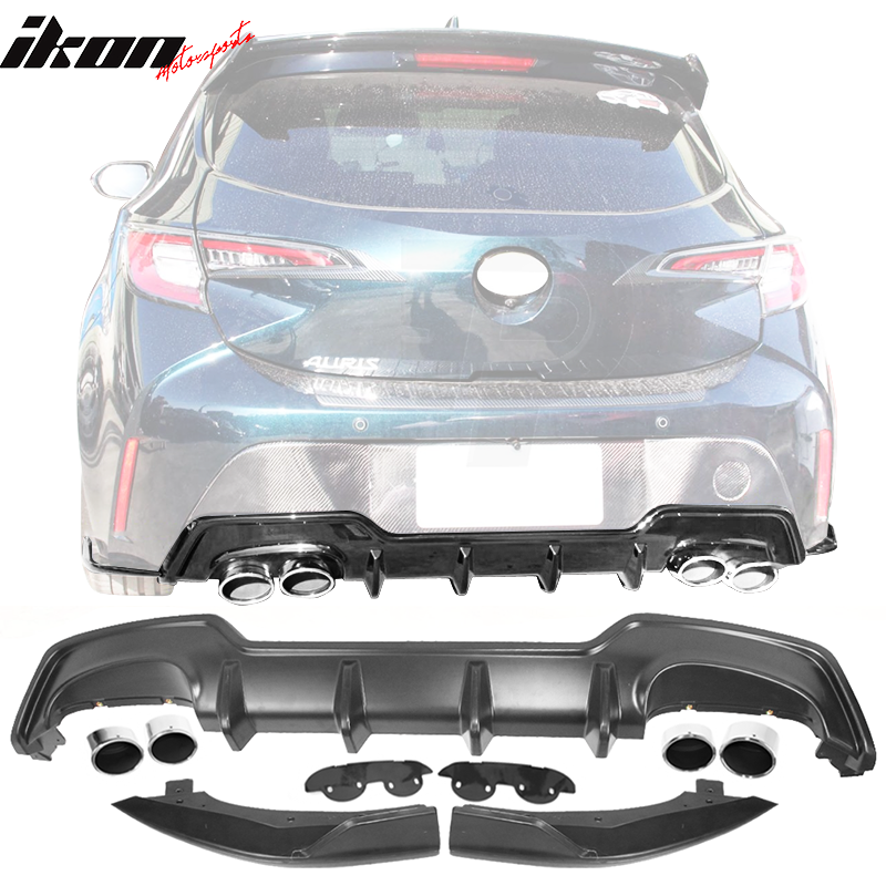 2019-2022 Toyota Corolla 5Dr Rear Diffuser Splitter Dual Muffler Tip