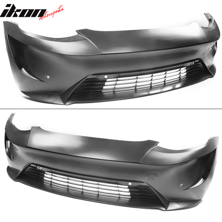 Fits 17-23 Tesla Model 3 IKON Style Front Bumper Cover Unpainted PP