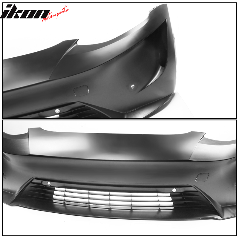 Fits 17-23 Tesla Model 3 IKON Style Front Bumper Cover Unpainted PP