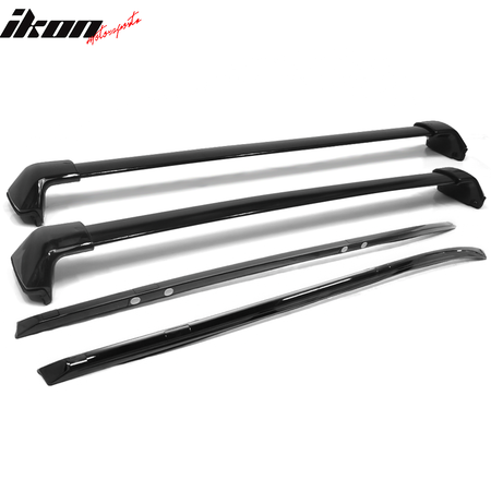 Fits 12-16 Honda CR-V 4PCS Roof Rack Cross Bar + Side Rail Luggage Carrier Set