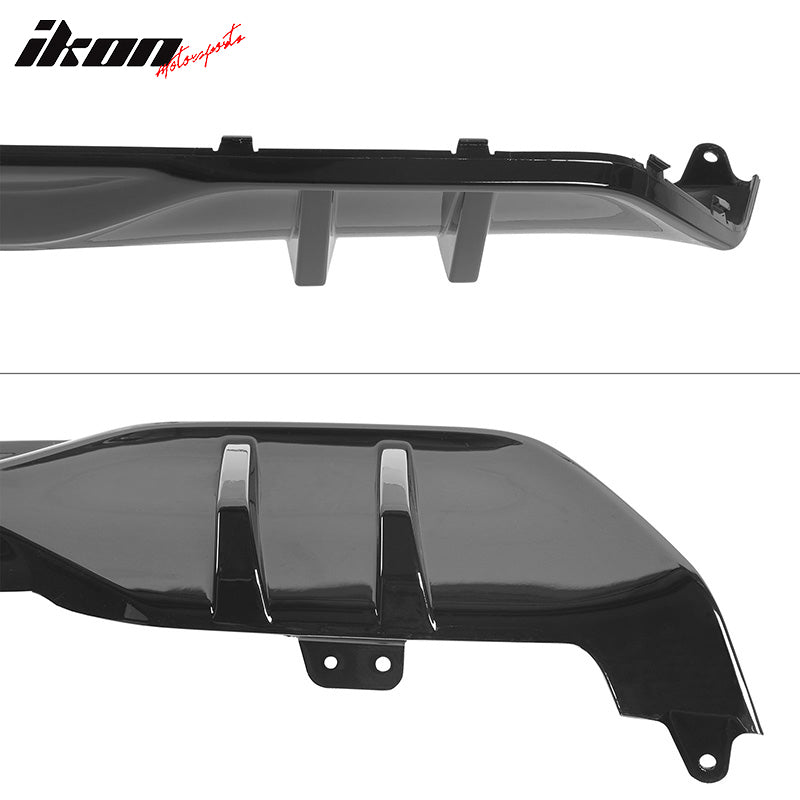 Fits 19-23 BMW G05 X5 M Sport Rear Splitter Apron+Rear Diffuser Gloss Black