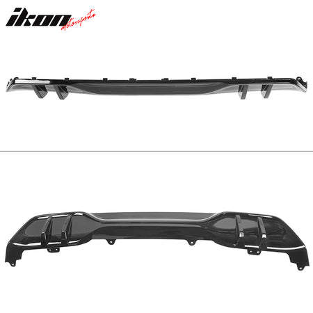 Fits 19-23 BMW G05 X5 M Sport Rear Bumper Diffuser+Front&Rear Aprons Gloss Black