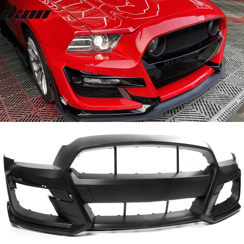 Fits 13-14 Ford Mustang Base & GT Front Bumper Cover Conversion PP GT500 Style