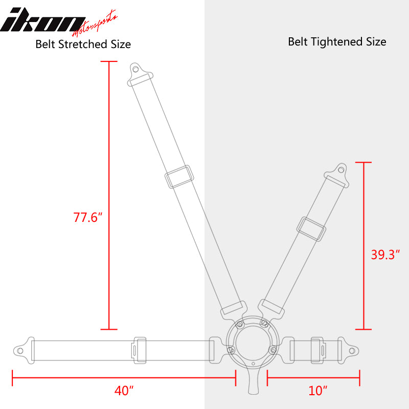 Universal Adjust Racing Seat PU Carbon White Bezel &Dual Slider Cam-lock Belt x2