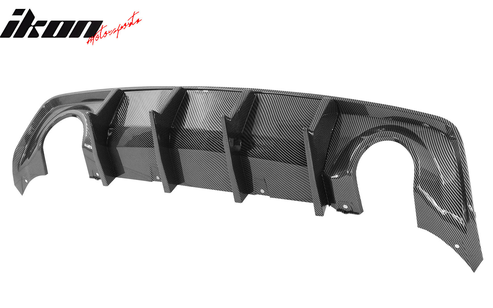 Fits 20-23 Charger Widebody IKON V3 Style Carbon Fiber Print Rear Diffuser 2PCS