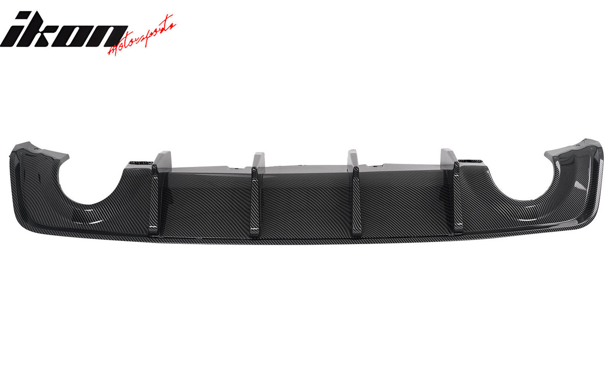 Fits 20-23 Charger Widebody IKON V3 Style Carbon Fiber Print Rear Diffuser 2PCS