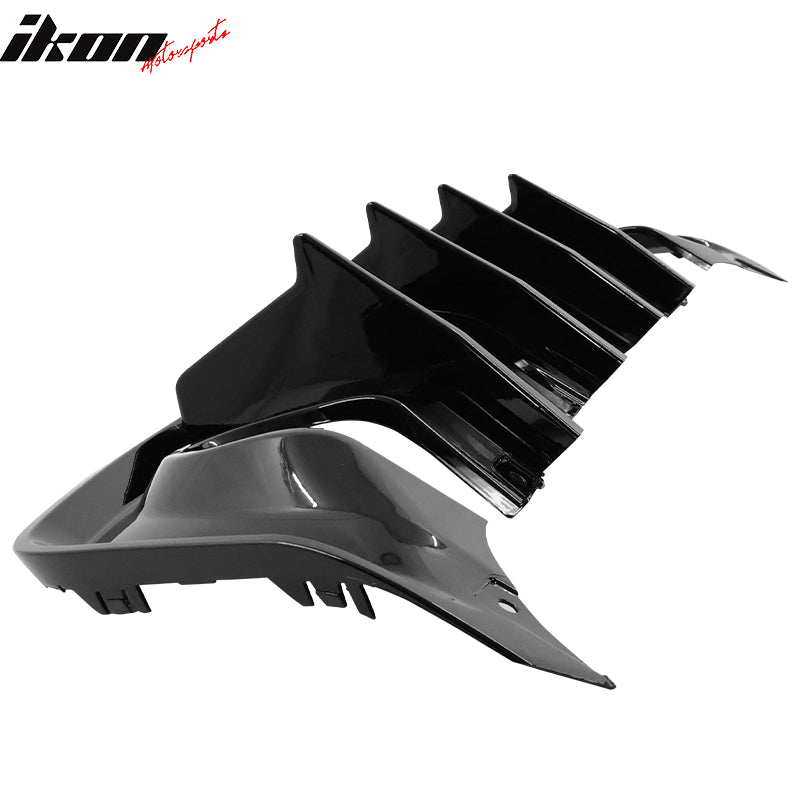 Fits 20-23 Dodge Charger Widebody IKON V3 Style Gloss Black Rear Diffuser 2PCS