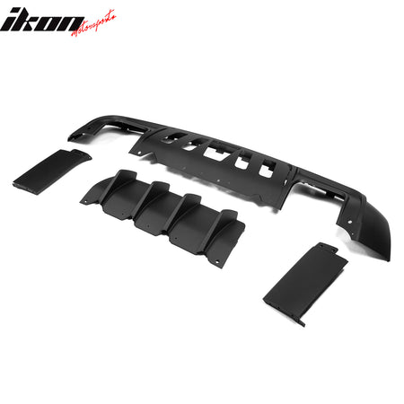 For 08-14 Dodge Challenger 2015+ SRT Hellcat Style Rear Bumper Cover V2 Diffuser