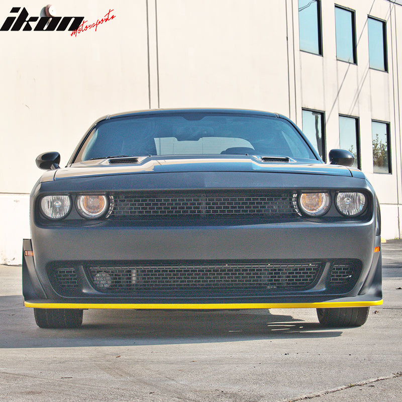 Fits 08-14 Challenger Front Rear Bumper w/ Lip + Demon Fender Flare +V4 Diffuser