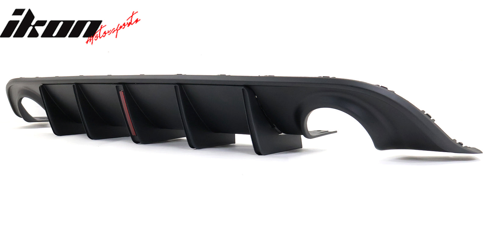 Fits 15-23 Dodge Charger IKON V3 Style Rear Diffuser w/ LED Light Matte Black PP