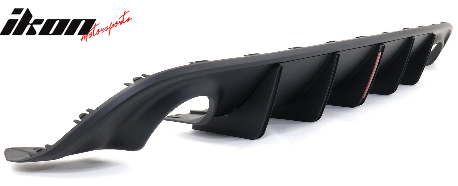 Fits 15-23 Dodge Charger IKON V3 Style Rear Diffuser w/ LED Light Matte Black PP