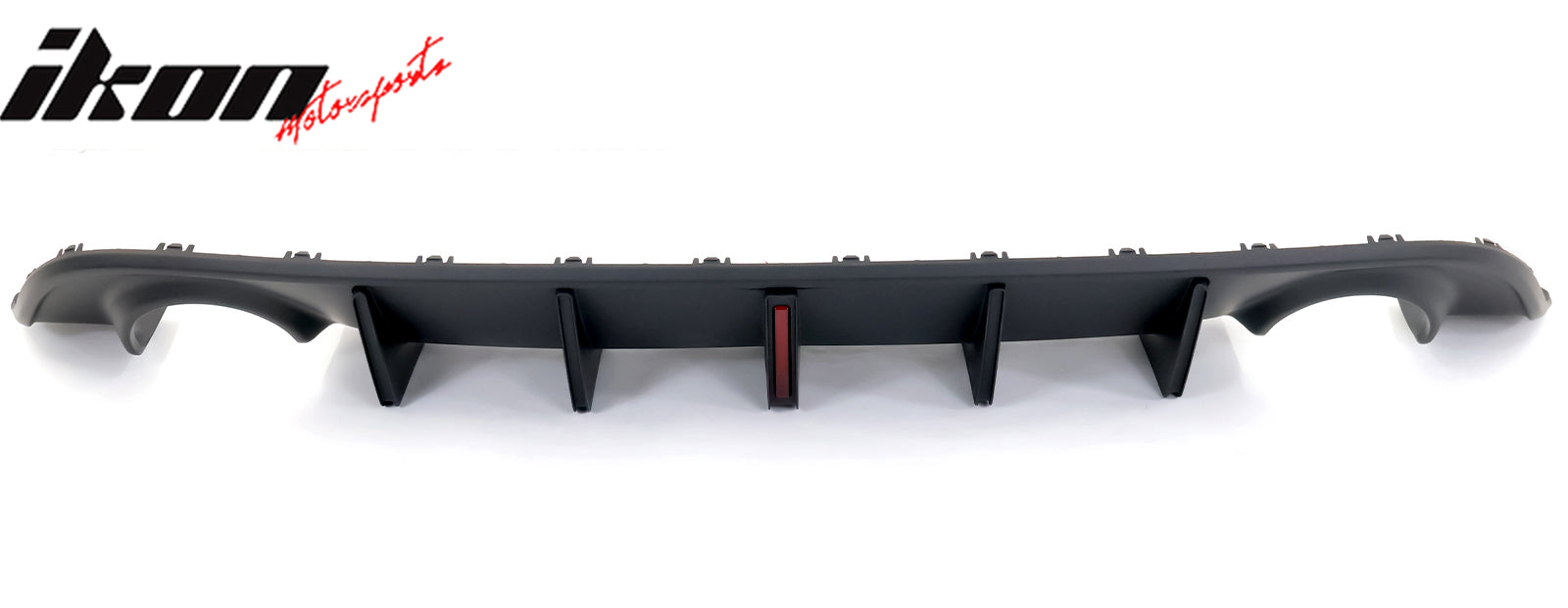 Fits 15-23 Dodge Charger IKON V3 Style Rear Diffuser w/ LED Light Matte Black PP