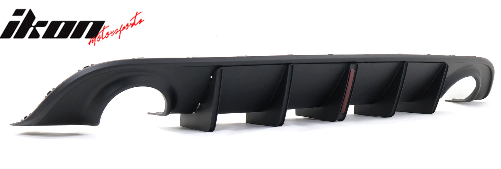 Fits 15-23 Dodge Charger IKON V3 Style Rear Diffuser w/ LED Light Matte Black PP