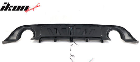 Fits 15-23 Dodge Charger IKON V3 Style Rear Diffuser w/ LED Light Matte Black PP