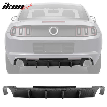 Fits 13-14 Ford Mustang V6 GT PP Rear Diffuser Lip W/ Fin