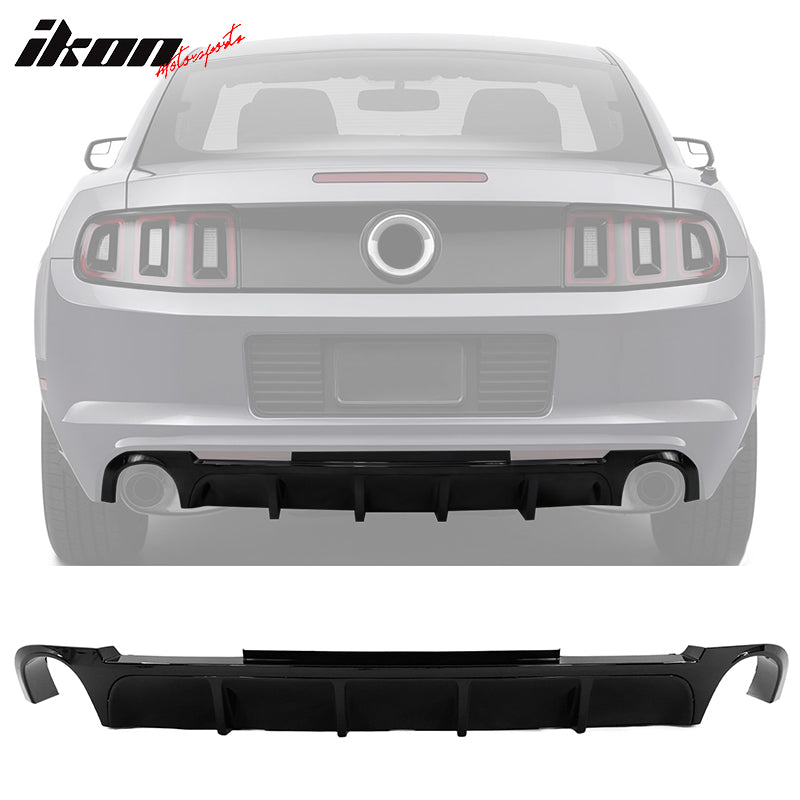 Fits 13-14 Ford Mustang V6 GT PP Rear Diffuser Lip W/ Fin