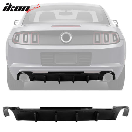 Fits 13-14 Ford Mustang V6 GT PP Rear Diffuser Lip W/ Fin