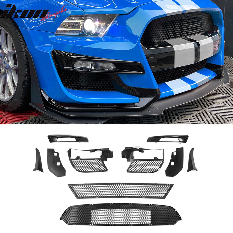 Fits 10-14 Ford Mustang GT500 to S550 GT500 Style Front Bumper Cover Conversion