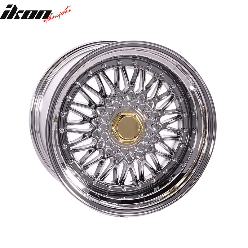 (2) 17X10 +25 5X100 / 5X114.3 Step Lip Deep Dish Mesh Wheels Rim (Acura Dodge)