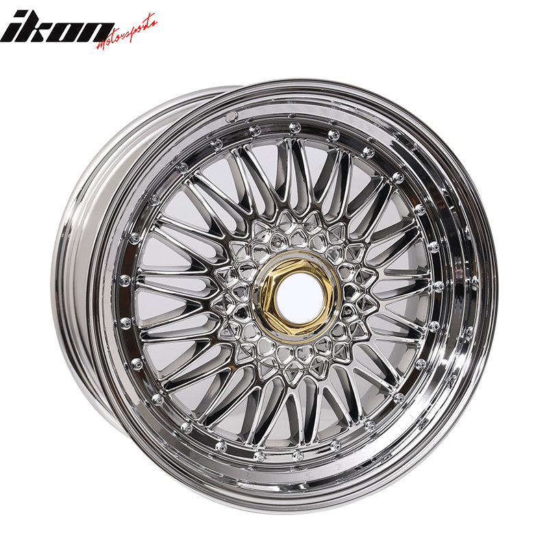 (2) 18X8.0 +35 5X114.3 / 5X120 Step Lip Deep Dish Mesh Wheels Rim (Tesla Toyota)