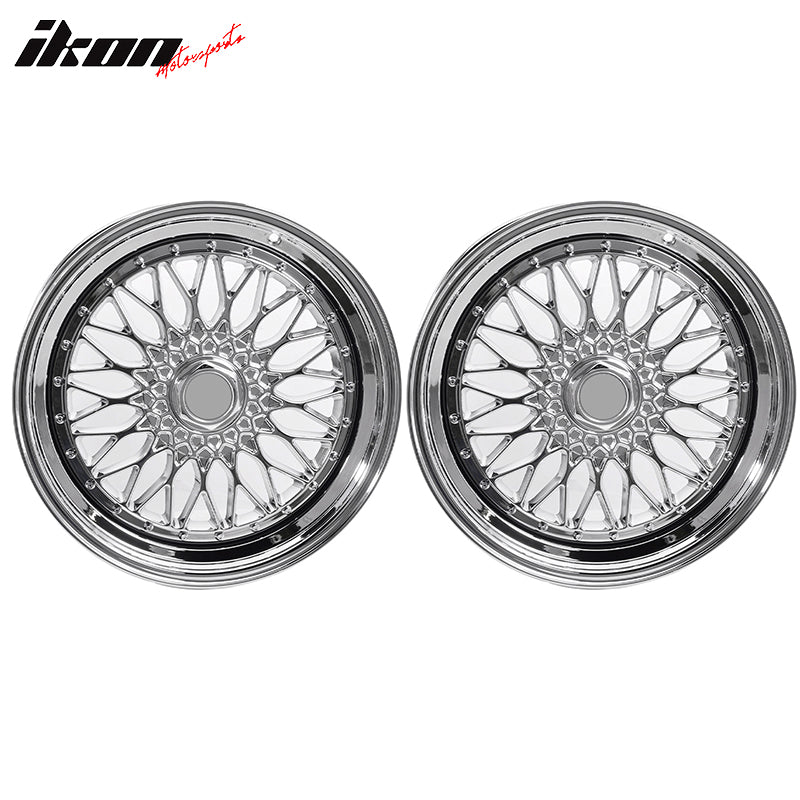 (2) 19X9.5 +40 5X114.3 / 5X120 Step Lip Deep Dish Mesh Wheels Rims