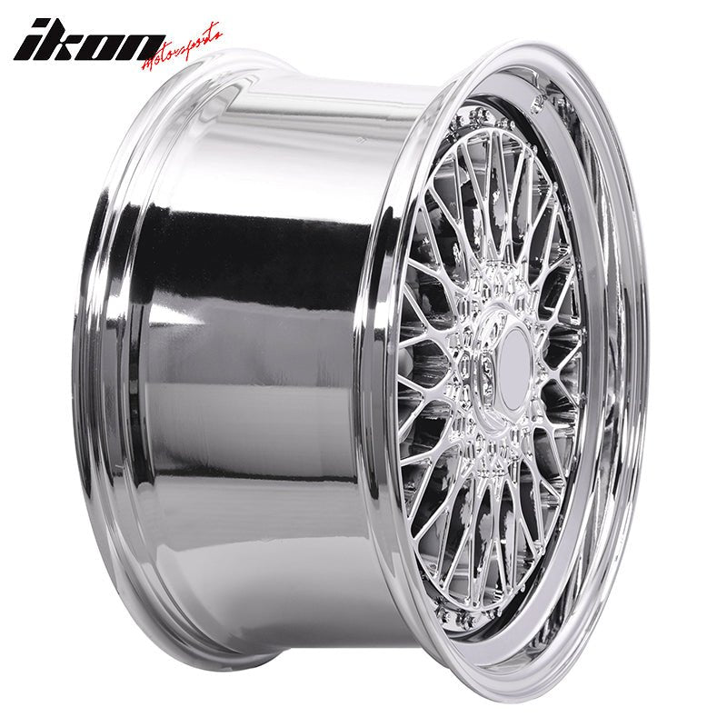 (2) 19X9.5 +40 5X114.3 / 5X120 Step Lip Deep Dish Mesh Wheels Rims Accessories