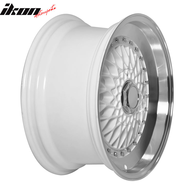 (2) 17X8.5 +25 5X100 / 5X114.3 Step Lip Deep Dish Mesh Wheels Replacement