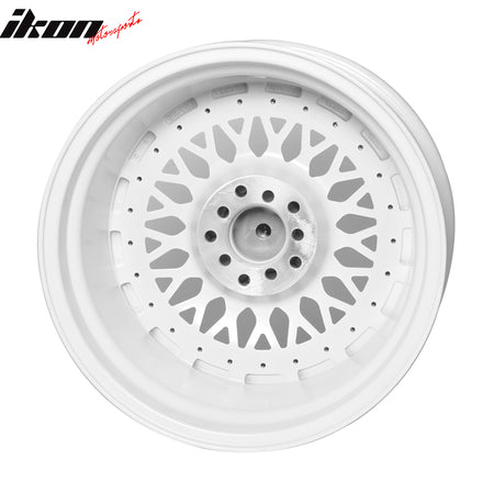 (2) 17X8.5 +25 5X100 / 5X114.3 Step Lip Deep Dish Mesh Wheels Replacement