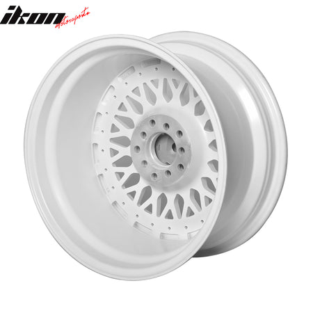 (2) 17X8.5 +25 5X100 / 5X114.3 Step Lip Deep Dish Mesh Wheels Replacement