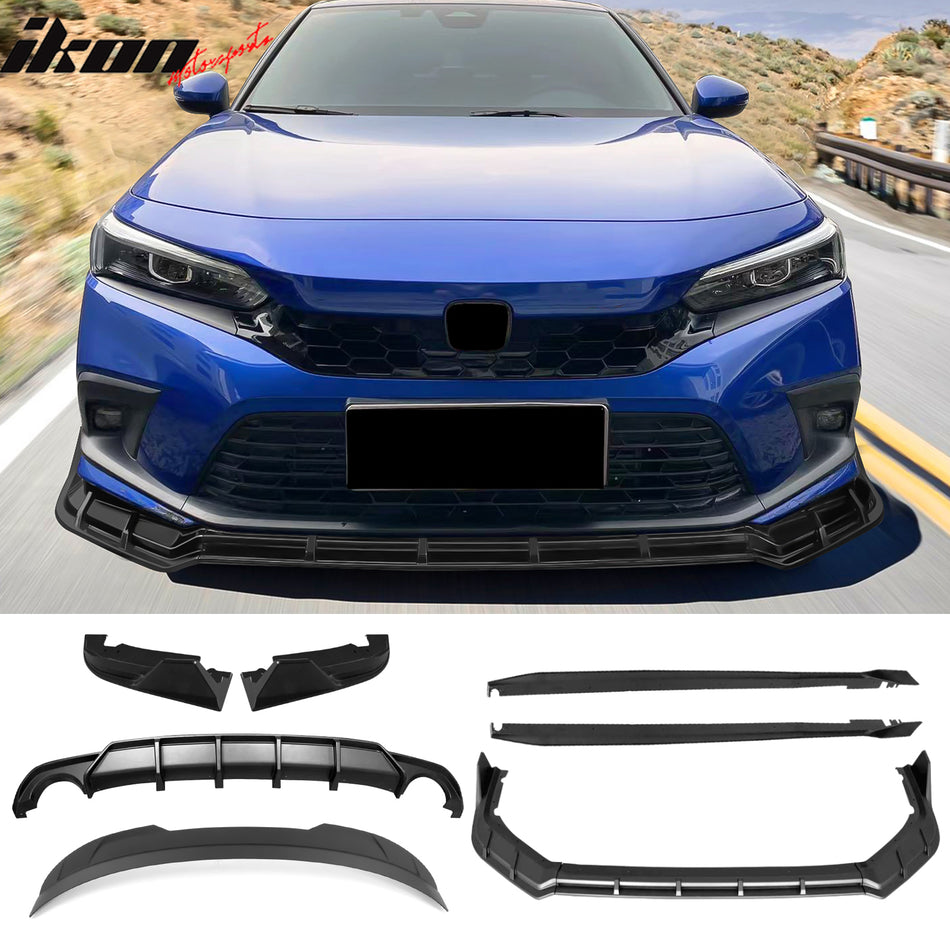 2022-2024 Civic FE-C Style Matte Black Bodykit (Front Rear Trunk Side)