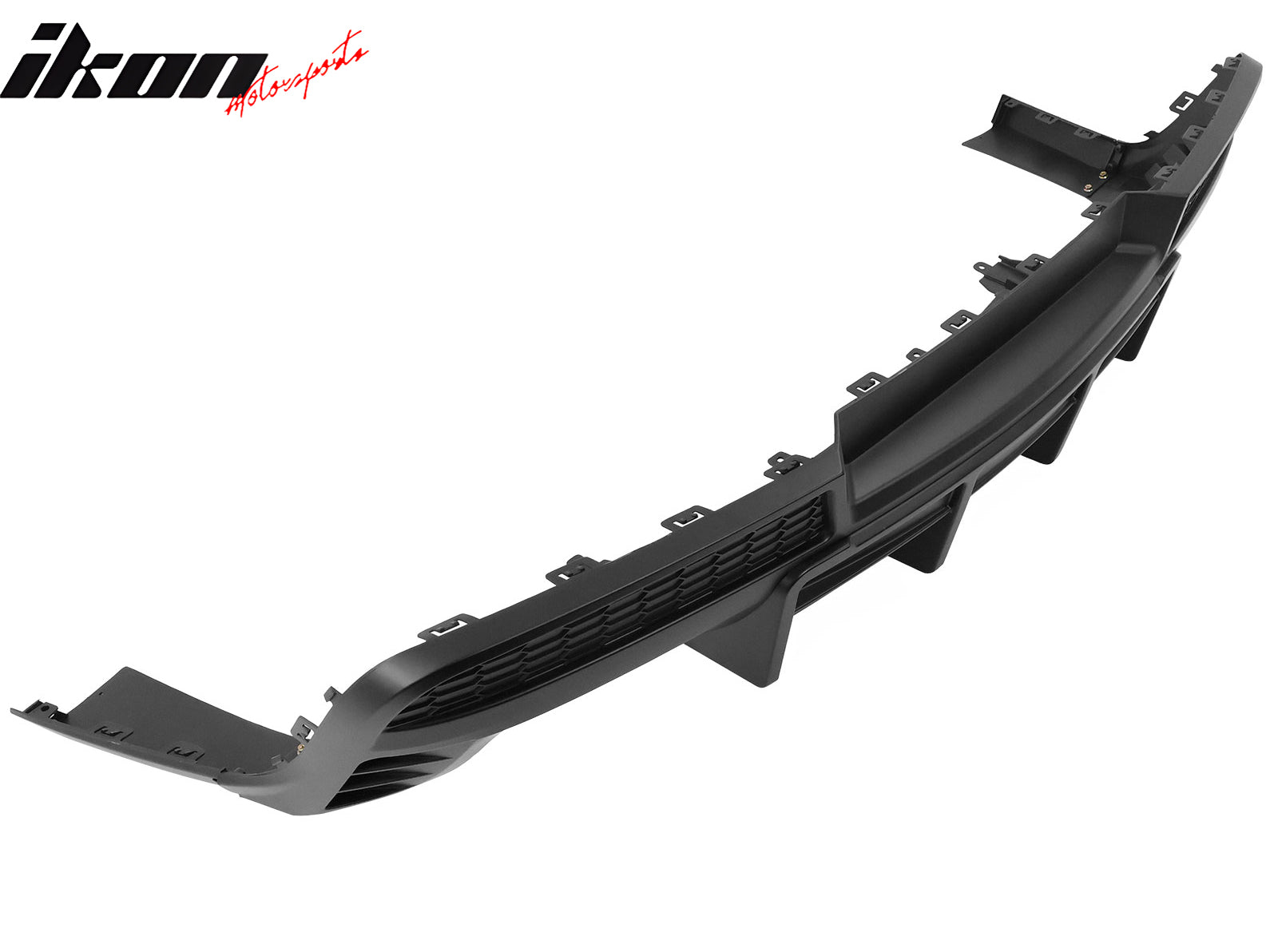 Fits 14-15 Chevy Camaro LT LS Ikon Black Rear Diffuser + Quad Exhaust Tips