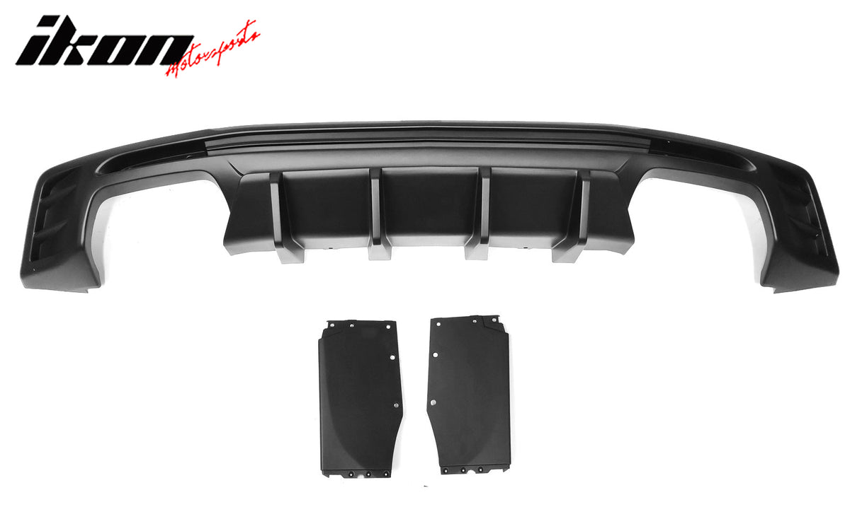 For 14-15 Chevy Camaro 6th ZL1 Style Rear Bumper+ 3PC Quad Diffuser w/ Reflector