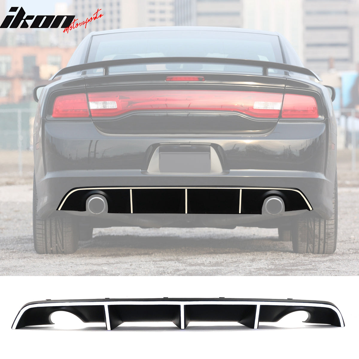 For 12-14 Dodge Charger SRT8 OE Style Rear Lip Diffuser