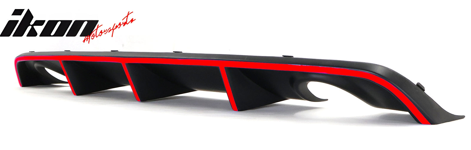 Fits 12-14 Dodge Charger SRT8 OE Style Rear Lip Diffuser w/ Red Reflective Tape