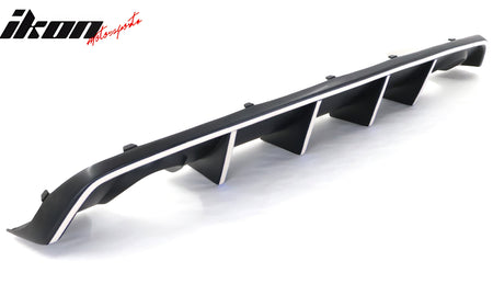 Fits 12-14 Dodge Charger SRT8 V2 Style Rear Diffuser PP w/ White Reflective Tape