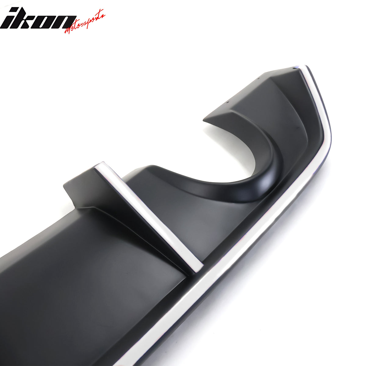 Fits 12-14 Dodge Charger SRT8 V2 Style Rear Diffuser PP w/ White Reflective Tape