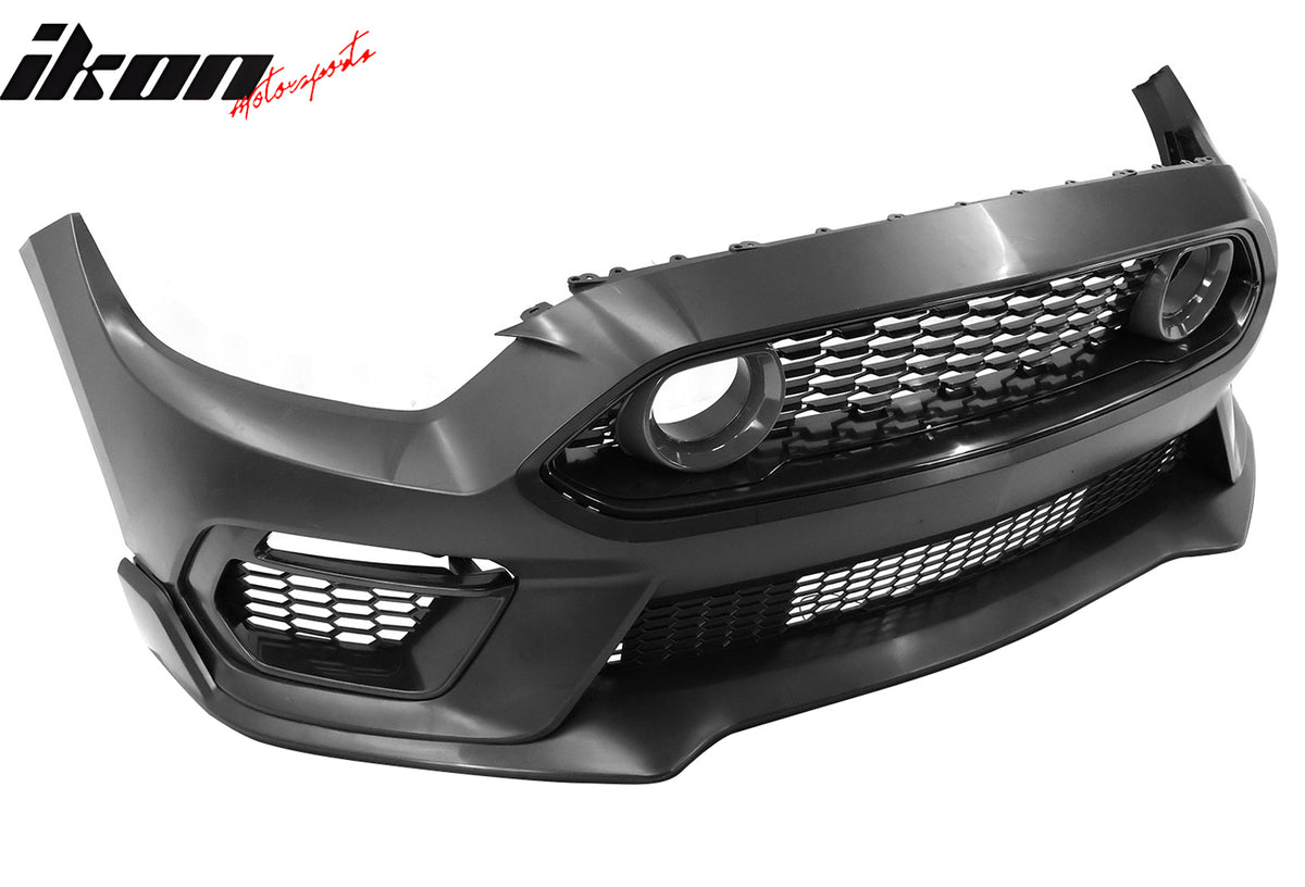 Fits 15-17 Ford Mustang EcoBoost GT LED Grille Front Bumper Cover Mach 1 Style